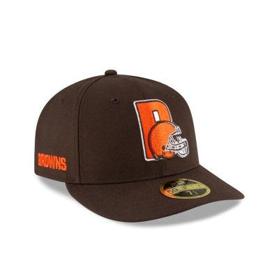 Cleveland Browns Gorra | New Era NFL Logo Mix Low Profile 59fifty Fitted Cap Mexico - Marrom